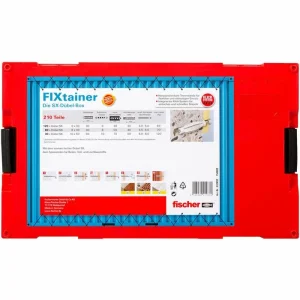 Fischer Dübel 532892, FIXtainer SX-Dübel-Box, Set, 3 Größen, Universaldübel, 210-teilig 10