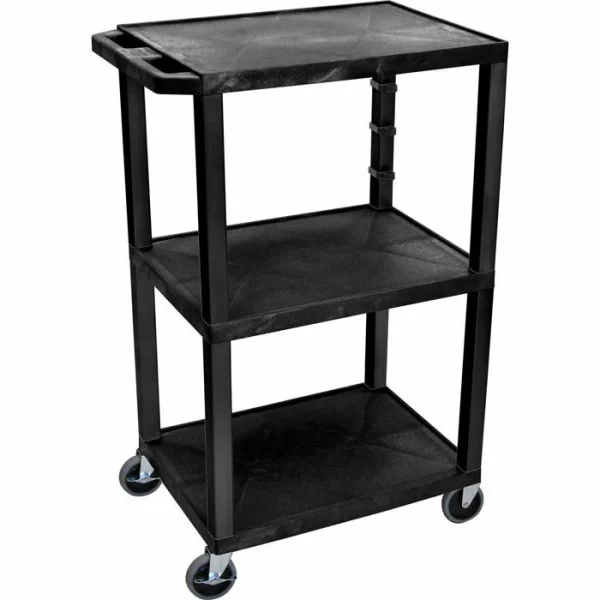 Luxor Tischwagen SEWT42, Kunststoff, 3 Etagen, Tragkraft 150kg, 610 X 460 Mm 1