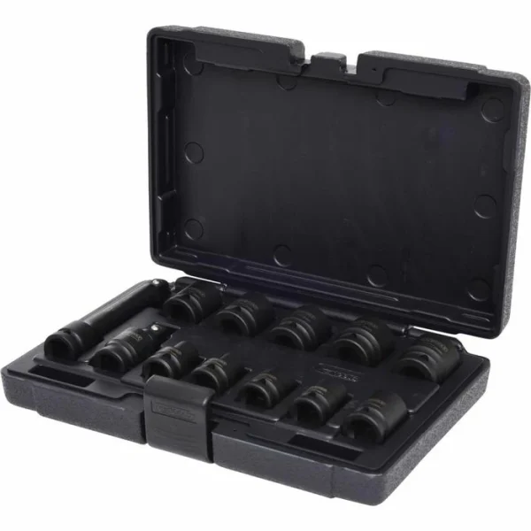 Ks Tools KS-Tools Steckschlüssel 515.0112, 12-teilig, 10 – 24mm Schlüsselweite – 38mm Länge, 1/2 Zoll 1