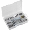 Meister Nägel 947210, 13 – 65mm, Sortiment, 20 Gebläute Nägel + 560g Nägel, 9 Haken 8