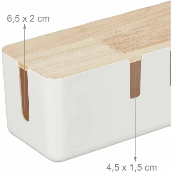 Relaxdays Kabelbox Weiß, 30,5 X 12,5 X 11,5 Cm 6