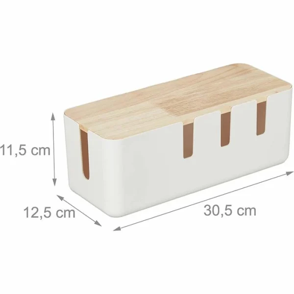 Relaxdays Kabelbox Weiß, 30,5 X 12,5 X 11,5 Cm 5