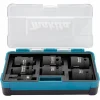 Makita Steckschlüssel B-69733, 7-teilig, 13 – 24mm Schlüsselweite – 38mm Länge, 1/2 Zoll 10