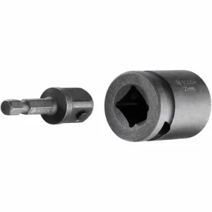 Bosch Steckschlüssel 2608551029, 7-teilig, 13 – 24mm Schlüsselweite – 39mm Länge, 1/2 Zoll 15