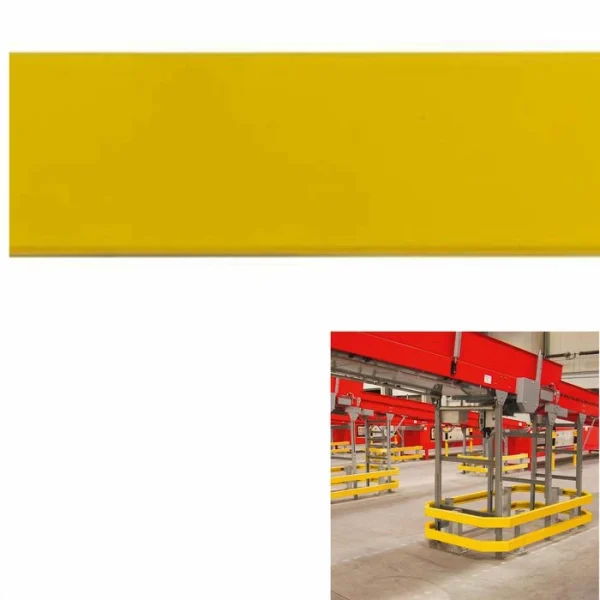 Moravia Rammschutzgeländer Planke, Länge 1200mm, Stahl 100x40mm, Querbalken 1