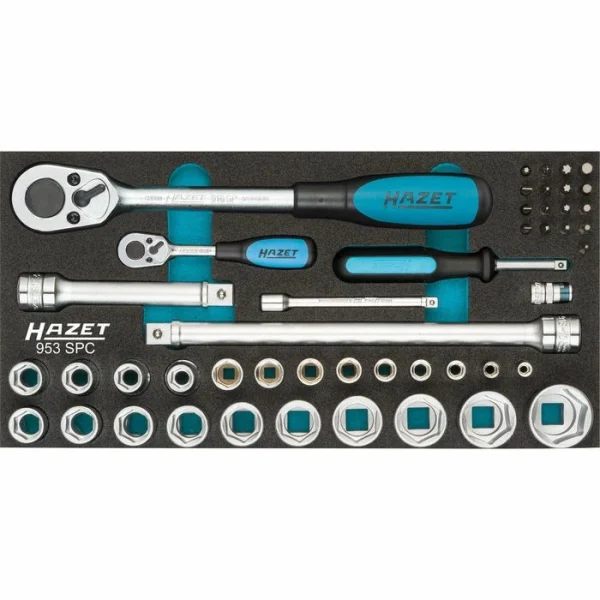 Hazet Steckschlüssel 953SPC, 47-teilig, 5 – 27mm, 1/2 Und 1/4 Zoll Umschaltknarren 3