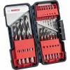 Bosch Bohrer PointTeQ ToughBox, 2608577350, 18-teiliges Set, 1-10mm, HSS DIN 338 Metallbohrer 16