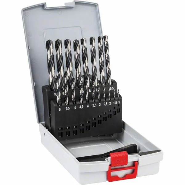 Bosch Bohrer PointTeQ ProBox, 2608577351, 19-teiliges Set, 1-10mm, HSS DIN 338 Metallbohrer 1