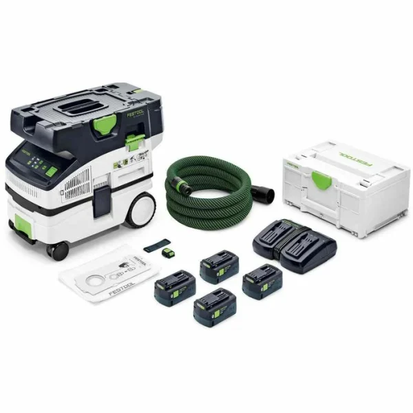 Festool Nass-Trockensauger Absaugmobil Cleantec, CTLC MINI I-Plus, 10 L, 4x18V/5,0Ah, Staubklasse L 1