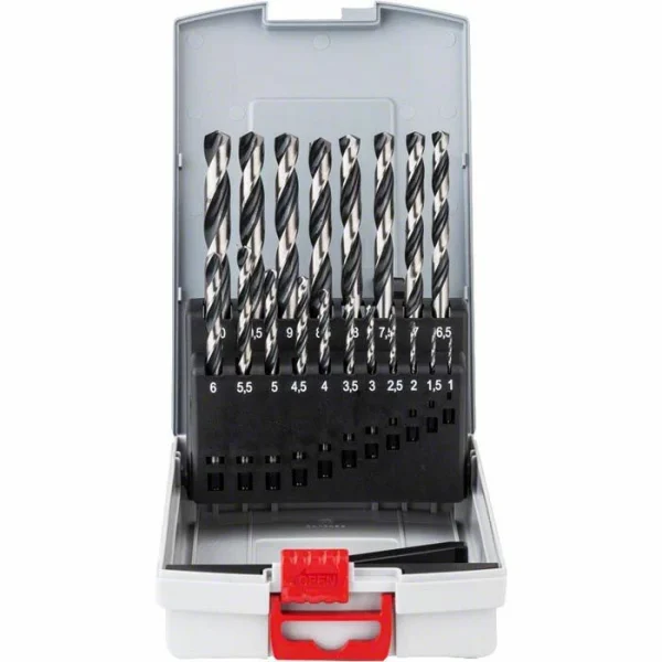 Bosch Bohrer PointTeQ ProBox, 2608577351, 19-teiliges Set, 1-10mm, HSS DIN 338 Metallbohrer 3