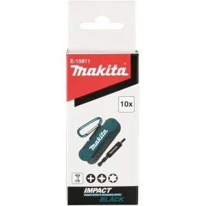 Makita Bitset E-15811, Impact Black, 10-teilig, Kreuz, Torx 9