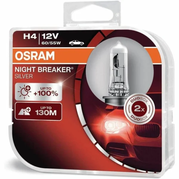 Osram Auto-Lampe Night Breaker Silver 64193NBS, H4, 12V, Scheinwerferlampe, 2 Stück 1