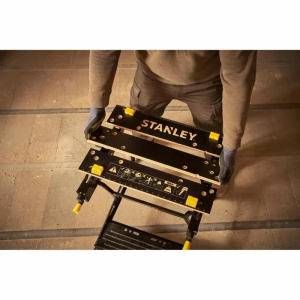Stanley Werkbank Workmate STST83400-1, Klappbar, Spanntisch, 67 X 59-77,5 X 37cm, Höhenverstellbar 3