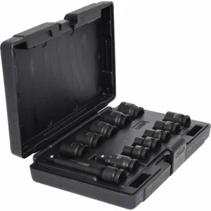 Ks Tools KS-Tools Steckschlüssel 515.0112, 12-teilig, 10 – 24mm Schlüsselweite – 38mm Länge, 1/2 Zoll 12