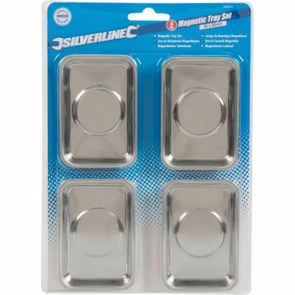 Silverline Magnetschale 250007, Set, 95 X 65 Mm, 4-teilig, Edelstahl Mit Magnet 3