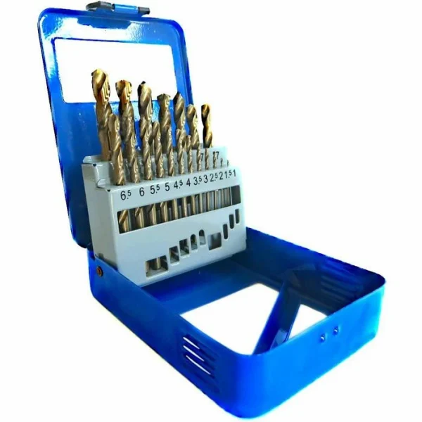 S&R Bohrer KM-Serie, 107849190, 19-teiliges Set, HSS-CO DIN 338, Metallbohrer 1