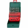 Metabo Bohrer HSS-G-Bohrerkassette SP, 627153000, 19-teiliges Set, HSS-G DIN 338 Metallbohrer 7