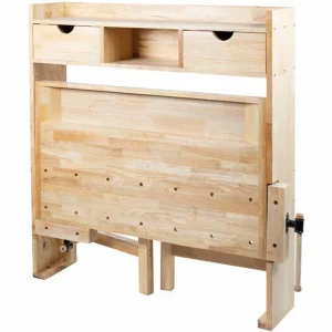 Holzmann Hobelbank WB123A, Aus Holz, 123 X 120 X 24-84cm, Mit 2 Schubladen & 2 Ablagen 10