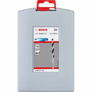 Bosch Bohrer PointTeQ ProBox, 2608577351, 19-teiliges Set, 1-10mm, HSS DIN 338 Metallbohrer 11