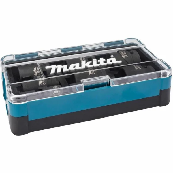 Makita Steckschlüssel B-69733, 7-teilig, 13 – 24mm Schlüsselweite – 38mm Länge, 1/2 Zoll 3