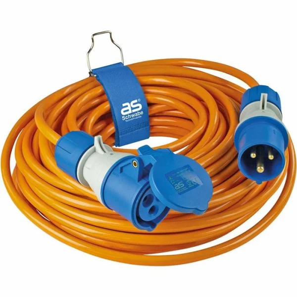 AS SCHWABE As-Schwabe Strom-Verlängerungskabel BQ 62433, 25m, CEE 230 V, 16 A, 2,5 Mm², Außen IP44 1