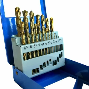 S&R Bohrer KM-Serie, 107849190, 19-teiliges Set, HSS-CO DIN 338, Metallbohrer 8