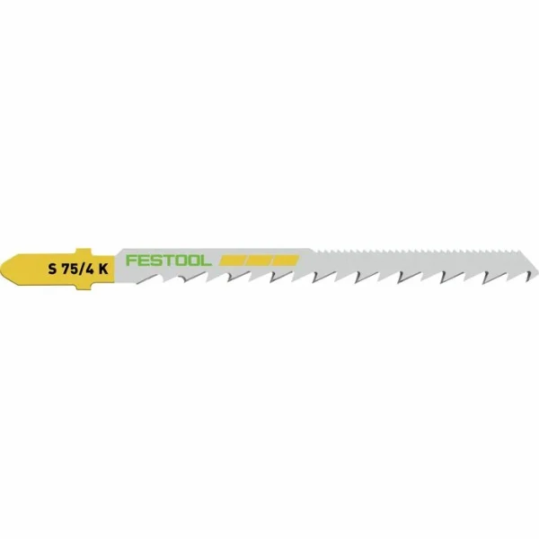 Festool Stichsägeblätter S 75/4 K/5, 204265, Für Holz, 75mm Länge, Zahnteilung 4mm, 5 Stück 1