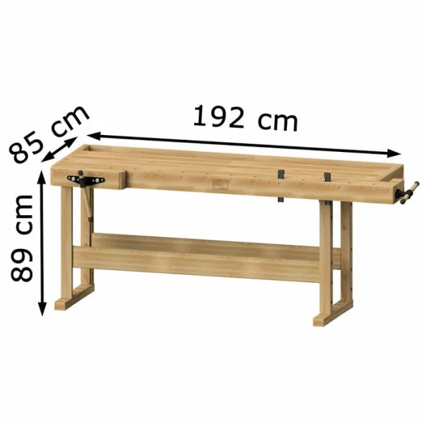 ANKE Hobelbank 800.001, Modell 160, Aus Holz, 192 X 89 X 85cm 6