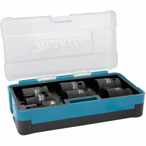 Makita Steckschlüssel B-69733, 7-teilig, 13 – 24mm Schlüsselweite – 38mm Länge, 1/2 Zoll 4