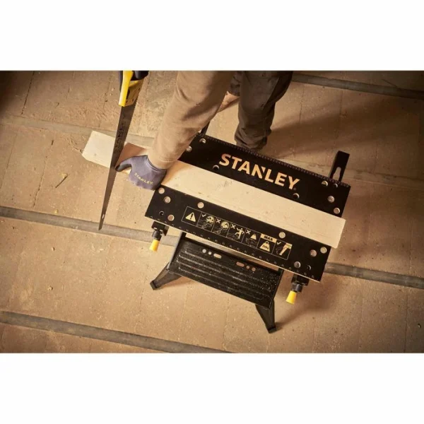 Stanley Werkbank Workmate STST83400-1, Klappbar, Spanntisch, 67 X 59-77,5 X 37cm, Höhenverstellbar 4