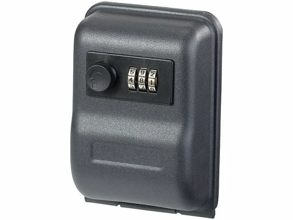 Xcase Schlusselsafe:Mini-Schlüssel-Safe Zur Wandmontage, 0,8-mm-Stahl, Zahlenschloss 3