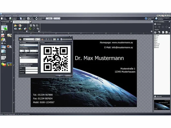 Markt+Technik MUT Druckvorlage Software:Visitenkarten-Druckerei 8.5 Gold Edition 4
