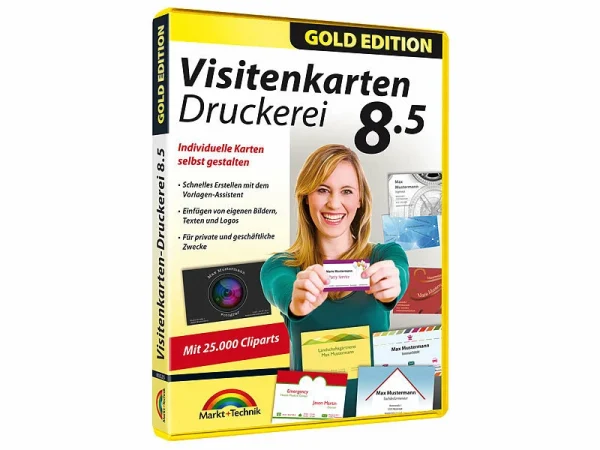 Markt+Technik MUT Druckvorlage Software:Visitenkarten-Druckerei 8.5 Gold Edition 1
