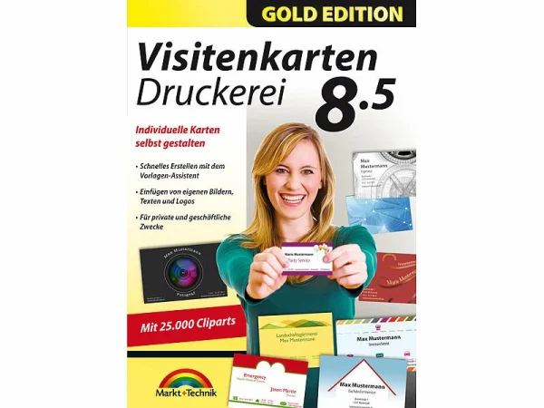 Markt+Technik MUT Druckvorlage Software:Visitenkarten-Druckerei 8.5 Gold Edition 3