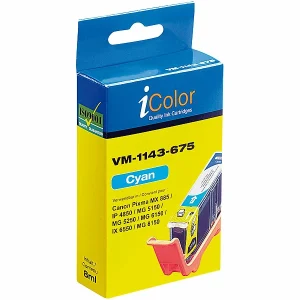IColor Patrone Für CANON (ersetzt CLI-526C), Cyan Mit CHIP 6