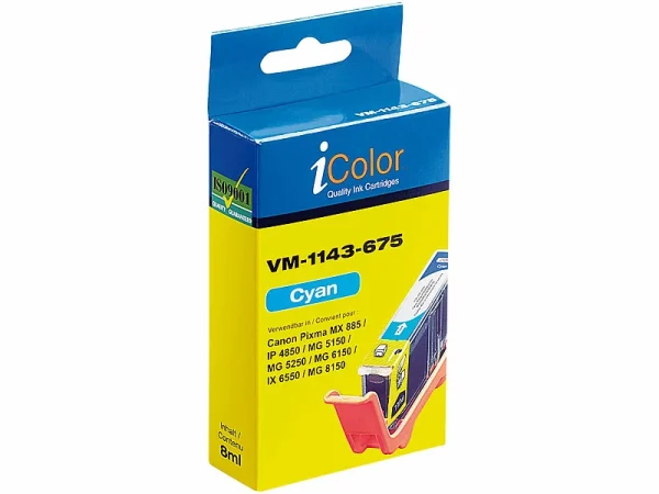 IColor Patrone Für CANON (ersetzt CLI-526C), Cyan Mit CHIP 3