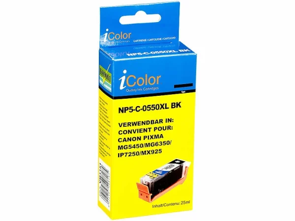 IColor Tintenpatrone ColorPack Canon (ersetzt PGI-550 BK / CLI-551 BK/C/M/Y) 12
