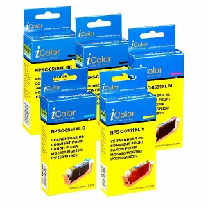 IColor Tintenpatrone ColorPack Canon (ersetzt PGI-550 BK / CLI-551 BK/C/M/Y) 19