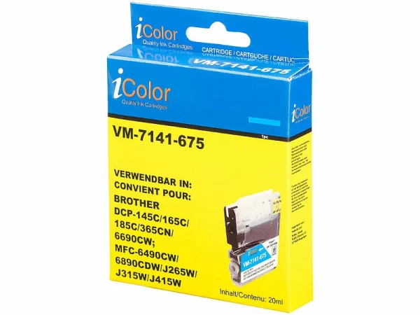 IColor ColorPack Für Brother (ersetzt LC980/LC1100), BK/C/M/Y 8